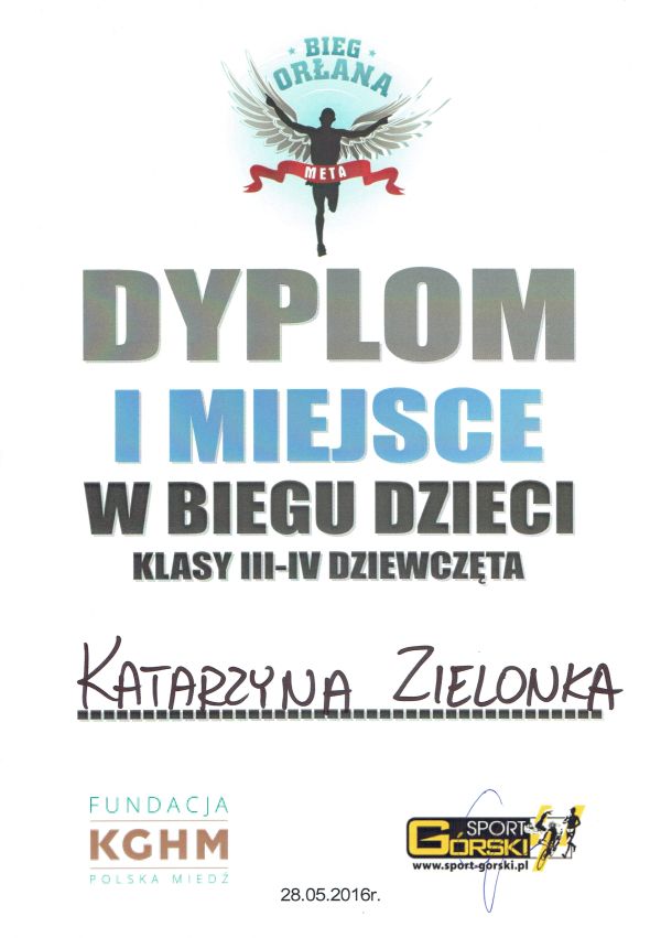  I Bieg Orłana – I miejsce Katarzyna Zielonka 