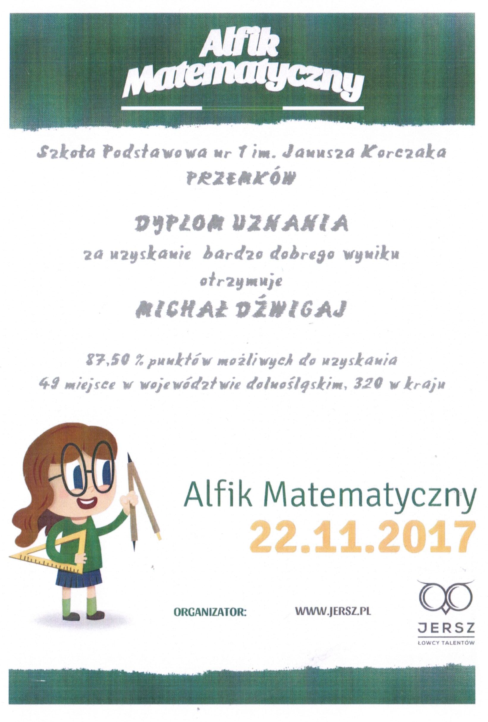  Alfik Matematyczny 2017 