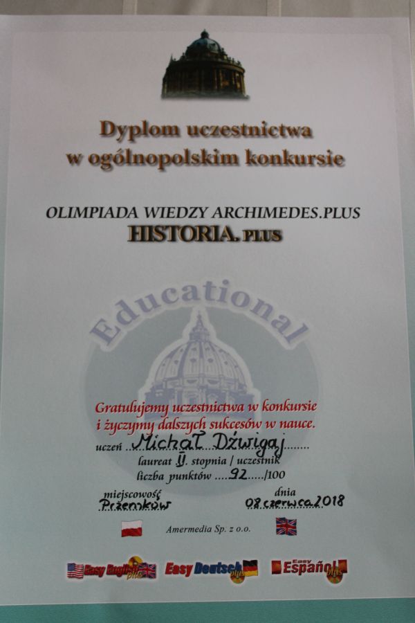 Konkurs Historyczny Archimedes2018