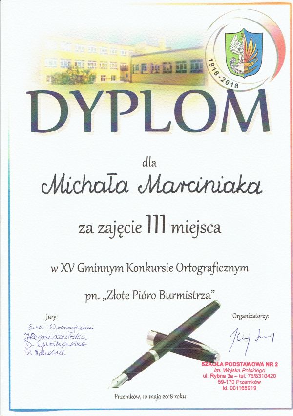 Sukcesy w konkursach polonistycznych i ortograficznych