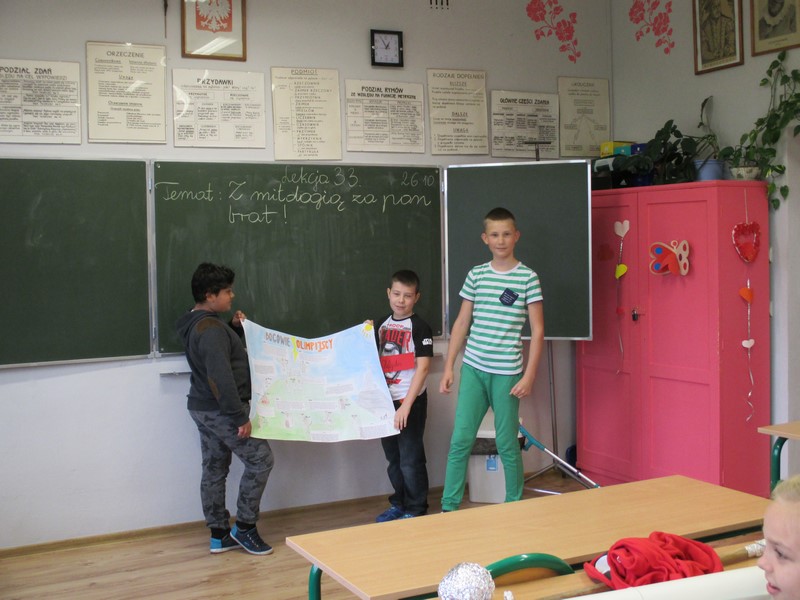 Lekcja języka polskiego w klasie V A