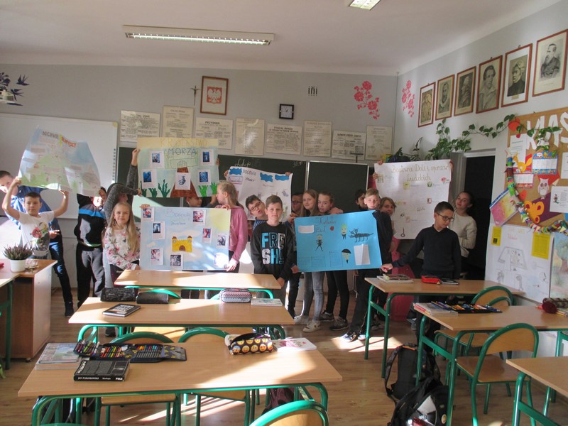 Lekcja języka polskiego w klasie V A