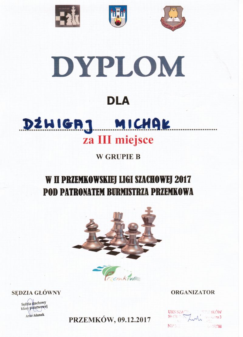  Finał II Przemkowskiej Ligii Szachowej