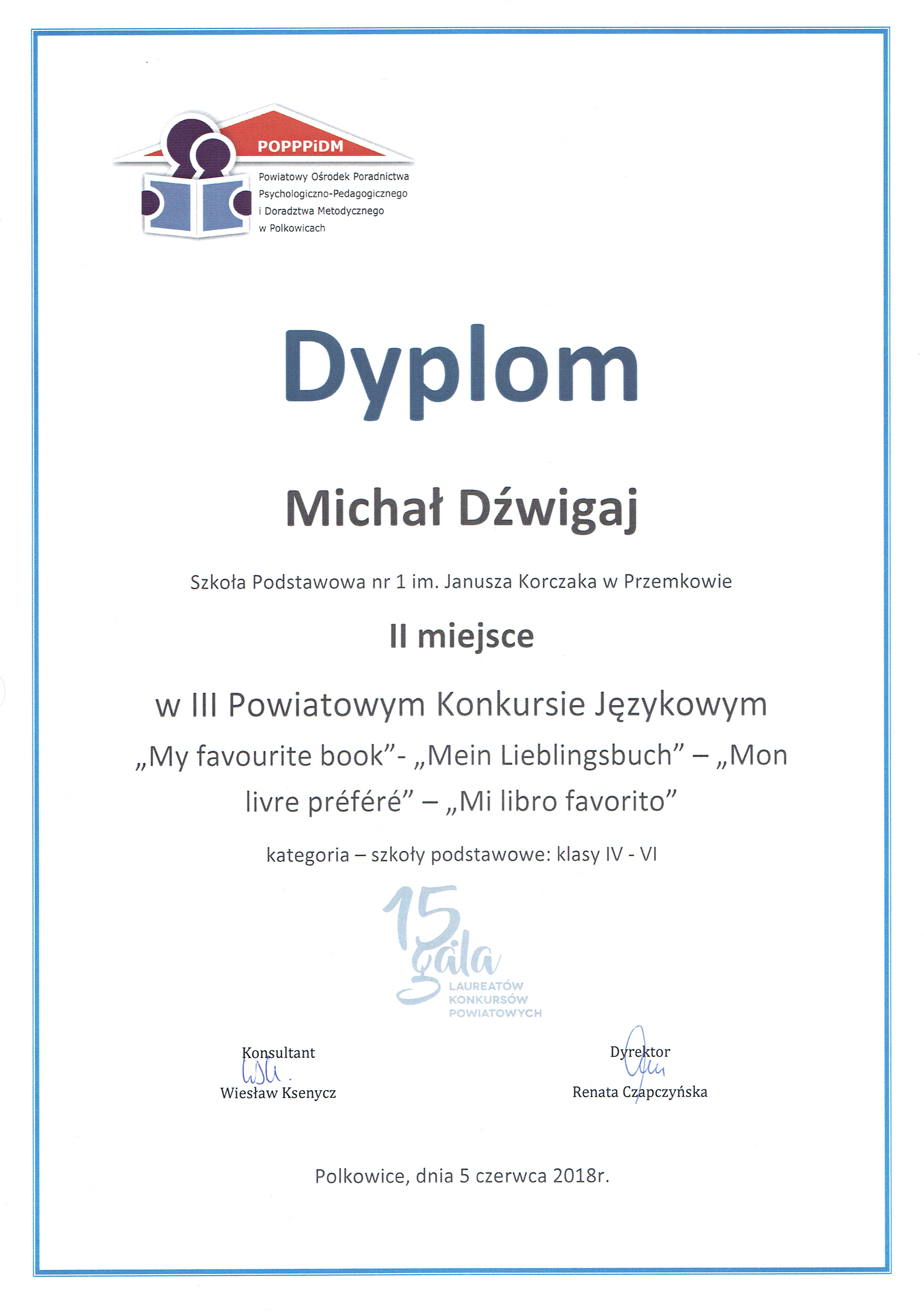 Gala Laureatów Konkursów Powiatowych 2018