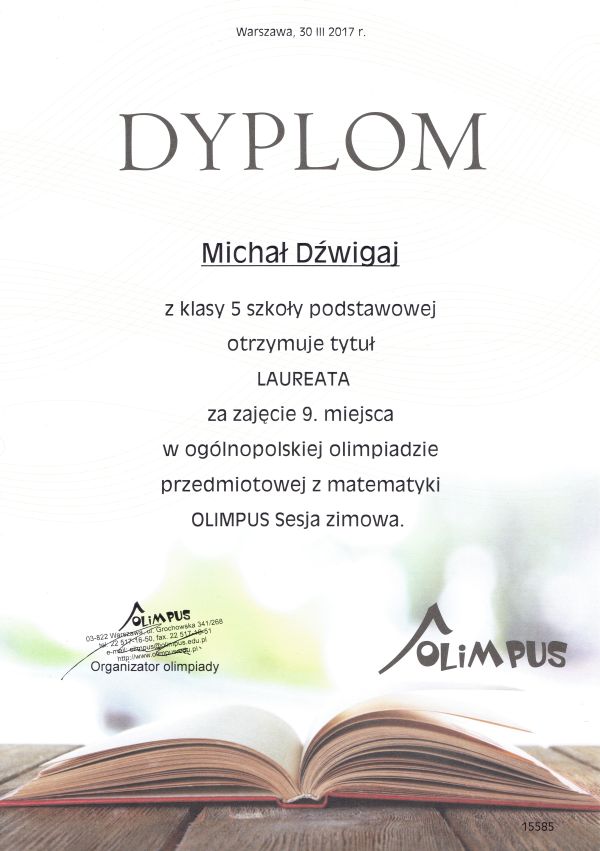  Laureat Olimpusa z matematyki
