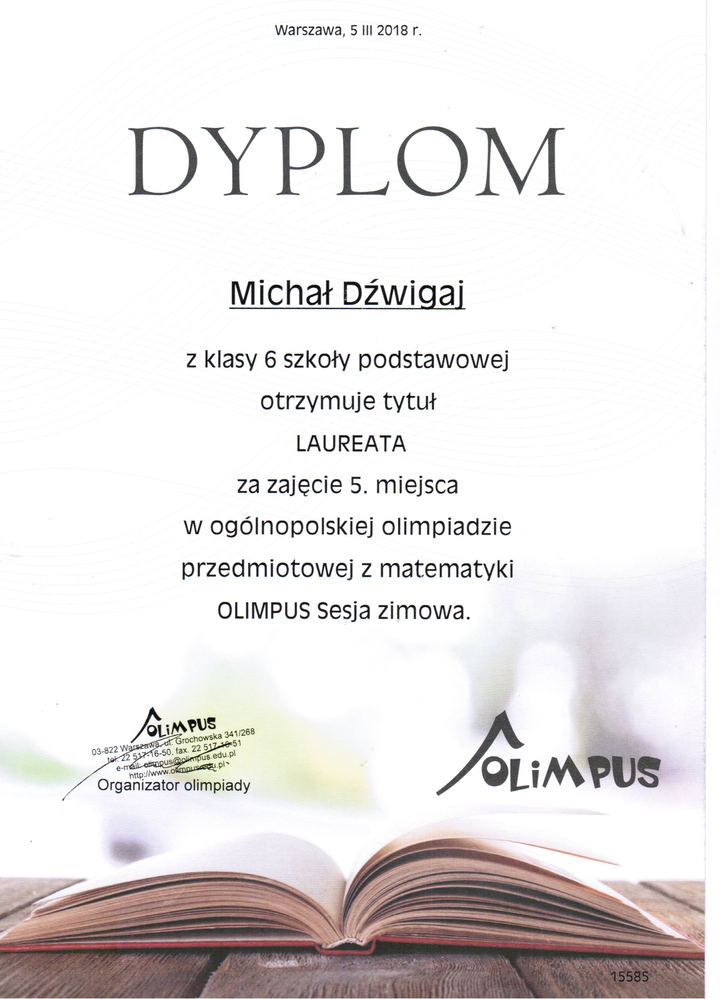  Laureat Olimpusa z matematyki