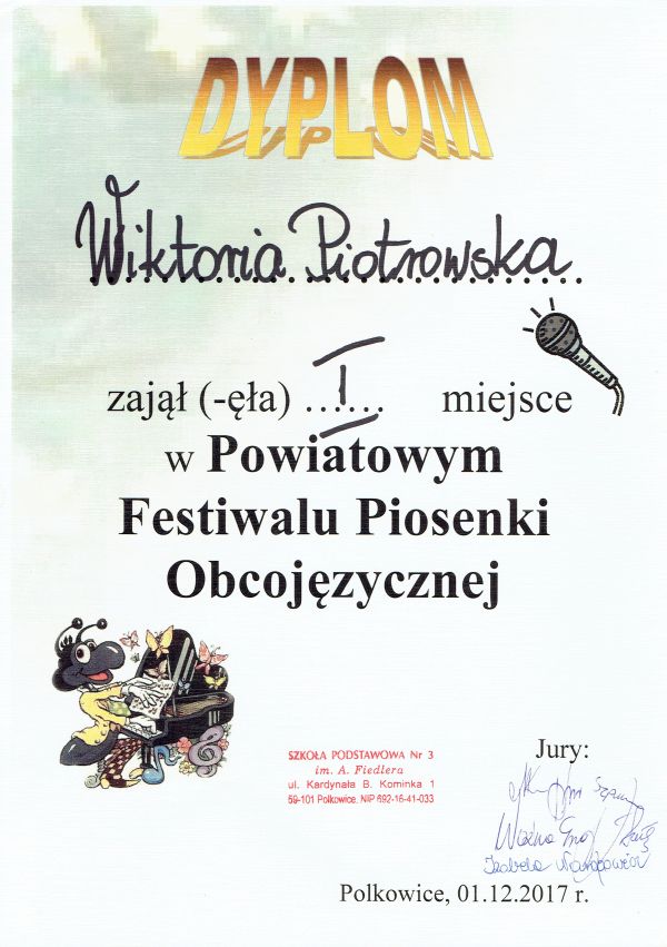 Powiatowy Festiwal Piosenki Obcojęzycznej