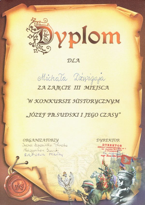  Szkolny Konkurs Historyczny „Józef Piłsudski i jego czasy”