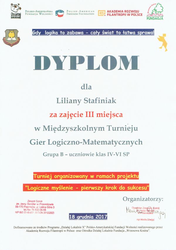  Międzyszkolny Turniej Gier Logiczno-matematycznych 