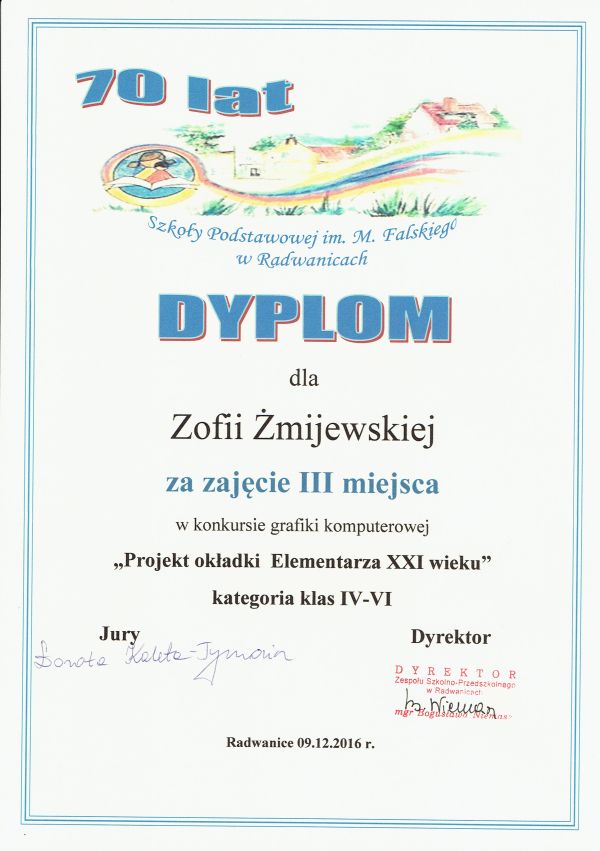 III miejsce w Konkursie grafiki komputerowej 